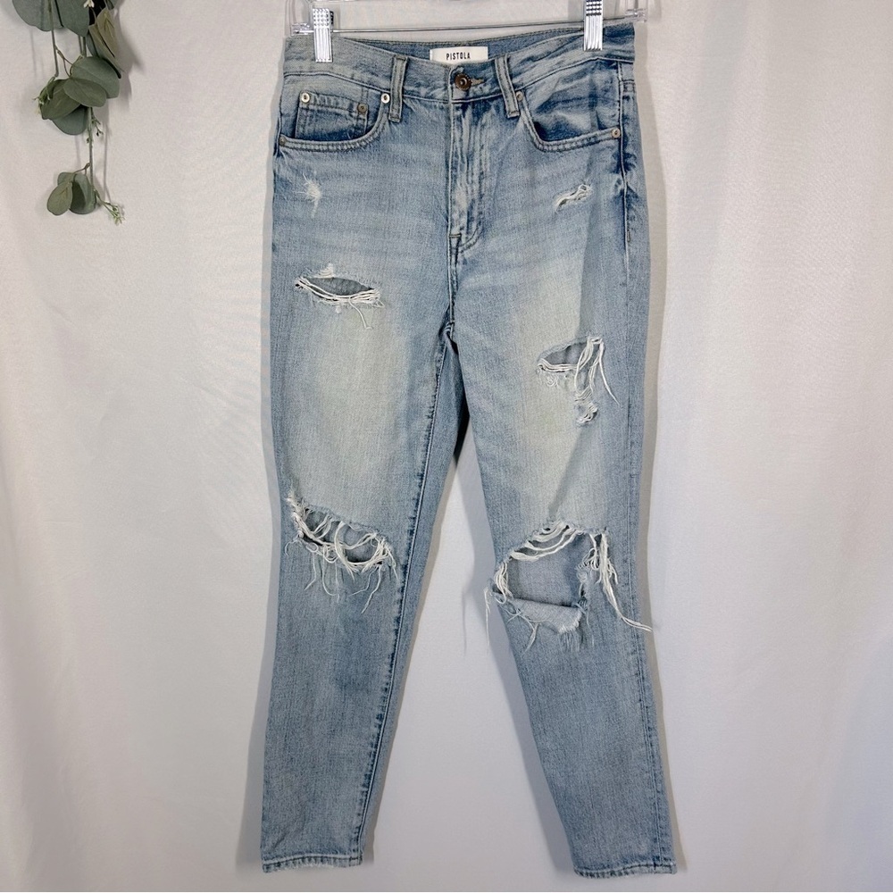 Pistola | High Rise Skinny Jean Ripped Distressed Light Wash Women’s Size 26